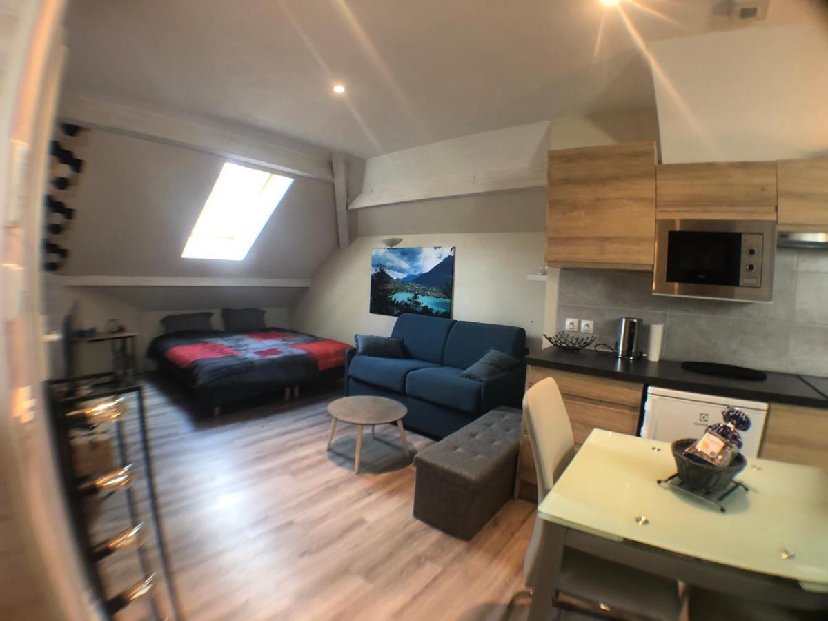Au Bord Du Lac D'Annecy, Logement Type Loft, Dans Residence Avec Plage Et Ponton Privee Duingt Exterior photo